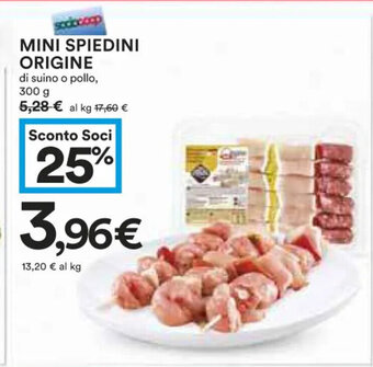 Coop MINI SPIEDINI ORIGINE 300 g offerta