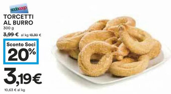 Coop TORCETTI AL BURRO 300 g offerta