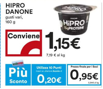 Coop HIPRO DANONE gusti vari, 160 g offerta