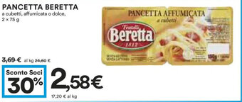 Coop PANCETTA BERETTA 2 x 75 g offerta