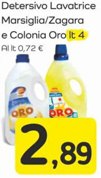 Famila Superstore Detersivo Lavatrice Marsiglia/Zagara e Colonia Oro It 4 offerta