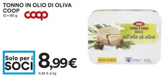 Coop TONNO IN OLIO DI OLIVA COOP 12 x 180 g offerta