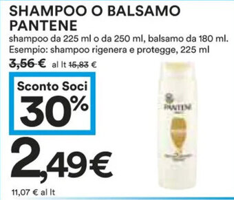 Coop SHAMPOO O BALSAMO PANTENE offerta