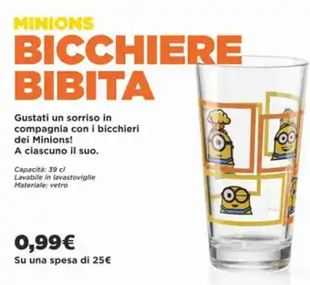 Famila Superstore MINIONS BICCHIERE BIBITA 39 cl offerta