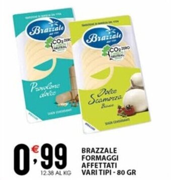 BRAZZALE FORMAGGI AFFETTATI VARI TIPI-80 GR