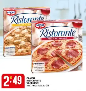 Sisa CAMEO RISTORANTE VARI GUSTI 365/330/310/320 GR offerta