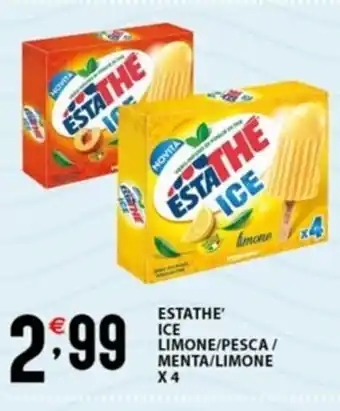 Sisa ESTATHE' ICE LIMONE/PESCA/ MENTA/LIMONE X 4 offerta