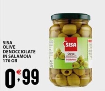 Sisa SISA OLIVE DENOCCIOLATE IN SALAMOIA 170 GR offerta