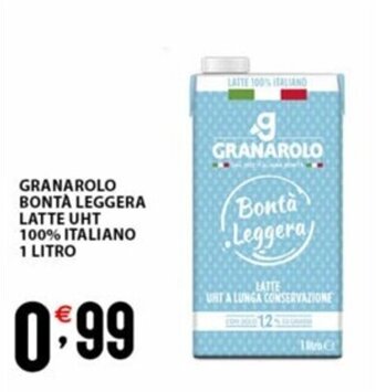 Sisa GRANAROLO BONTÀ LEGGERA LATTE UHT 100% ITALIANO 1 LITRO offerta