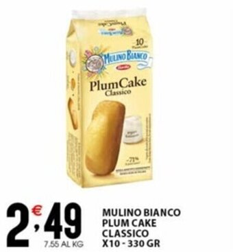 Sisa MULINO BIANCO PLUM CAKE CLASSICO X10-330 GR offerta