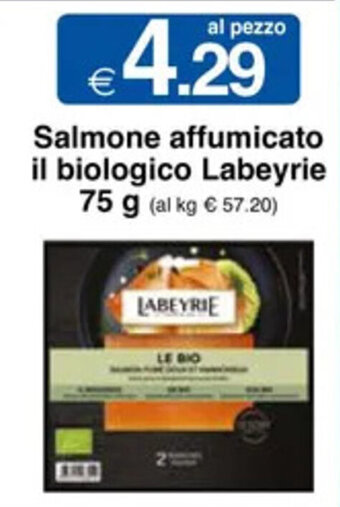 Salmone affumicato il biologico Labeyrie 75 g