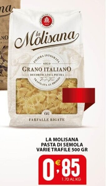 Sisa LA MOLISANA PASTA DI SEMOLA VARIE TRAFILE 500 GR offerta