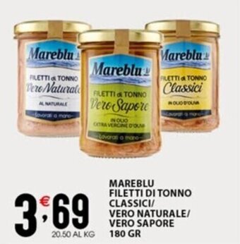 Sisa MAREBLU FILETTI DI TONNO CLASSICI/ VERO NATURALE/ VERO SAPORE 180 GR offerta