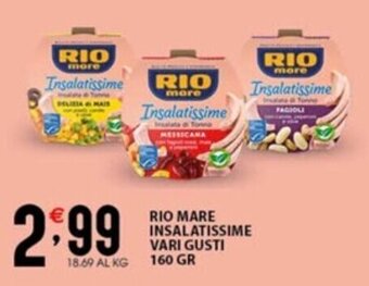 Sisa RIO MARE INSALATISSIME VARI GUSTI 160 GR offerta