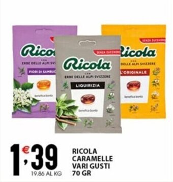 RICOLA CARAMELLE VARI GUSTI 70 GR