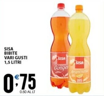 Sisa SISA BIBITE VARI GUSTI 1,5 LITRI offerta