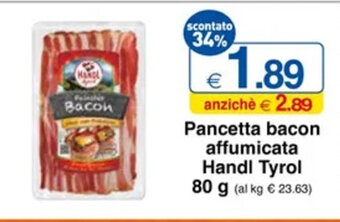 Pancetta bacon affumicata Handl Tyrol 80 g