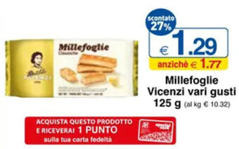 Millefoglie Vicenzi vari gusti 125 g