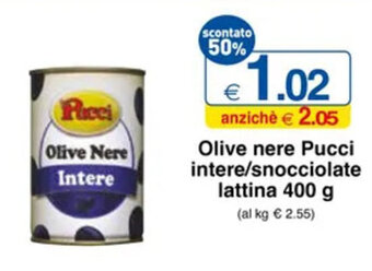 Olive nere Pucci intere/snocciolate lattina 400 g