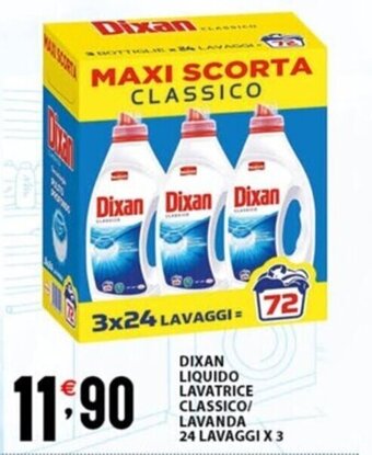 Sisa DIXAN LIQUIDO LAVATRICE CLASSICO/ LAVANDA 24 LAVAGGI X 3 offerta