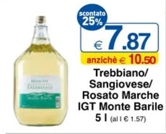 Trebbiano/ Sangiovese/ Rosato Marche IGT Monte Barile 5 l