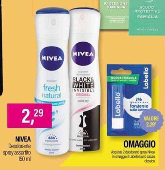 Caddy's NIVEA Deodorante spray assortito 150 ml offerta