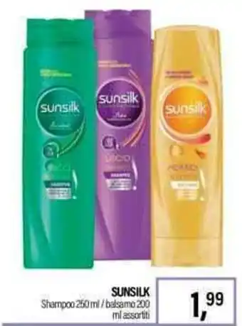 Caddy's SUNSILK Shampoo 250ml/balsamo 200 ml assortiti offerta