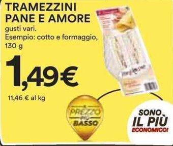 Coop TRAMEZZINI PANE E AMORE 130 g offerta