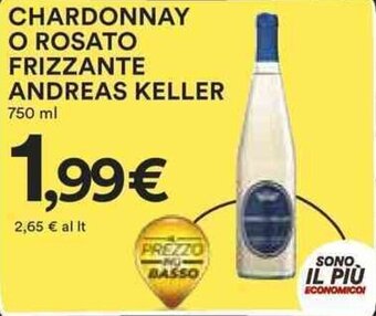 Coop CHARDONNAY O ROSATO FRIZZANTE ANDREAS KELLER 750 ml offerta
