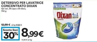 Coop DETERSIVO PER LAVATRICE CONCENTRATO DIXAN 750 g offerta