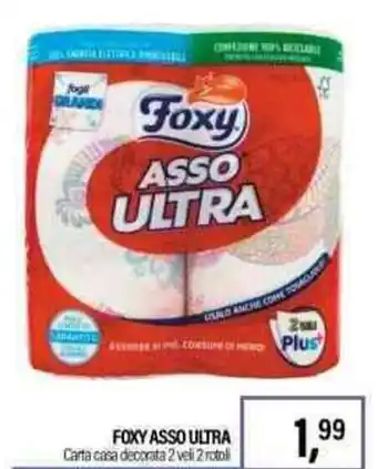 Caddy's FOXY ASSO ULTRA Carta casa decorata 2 veli 2 rotoli offerta
