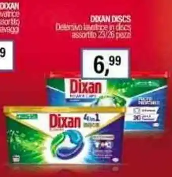 Caddy's DIXAN Discs Detersivo lavatrice in discs assortito 23/26 pezzi offerta