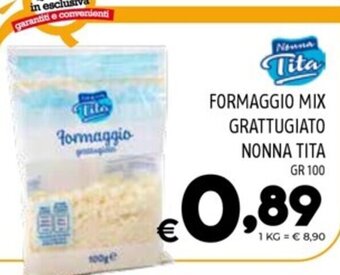 FORMAGGIO MIX GRATTUGIATO NONNA TITA GR 100