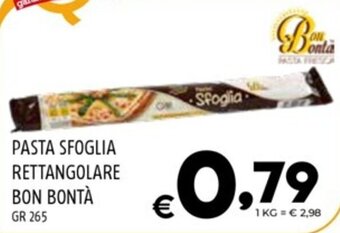 PASTA SFOGLIA RETTANGOLARE BON BONTÀ GR 265