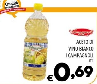 Il Centesimo ACETO DI VINO BIANCO I CAMPAGNOLI LT 1 offerta