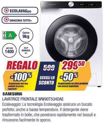 Trony SAMSUNG LAVATRICE FRONTALE WW90T534DAE offerta