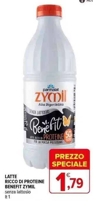 Iperal LATTE RICCO DI PROTEINE BENEFIT ZYMIL lt 1 offerta