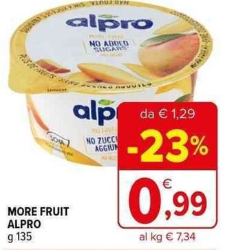 Iperal MORE FRUIT ALPRO g 135 offerta