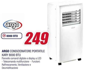 Trony ARGO CONDIZIONATORE PORTATILE KARY 8000 BTU offerta
