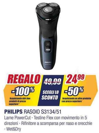 Trony PHILIPS RASOIO S3134/51 offerta
