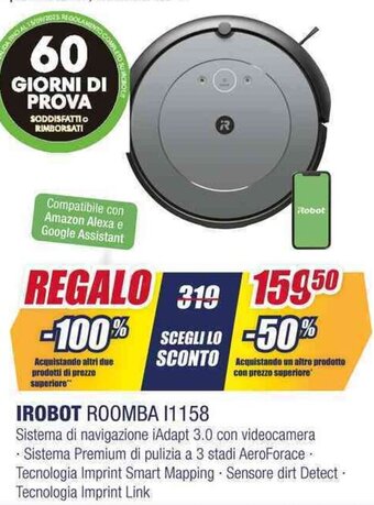 Trony IROBOT ROOMBA I1158 offerta