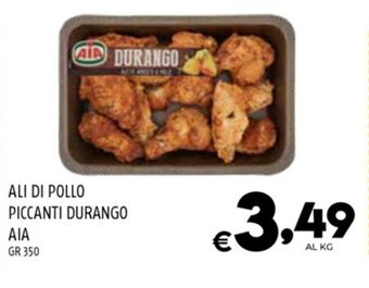 Il Centesimo ALI DI POLLO PICCANTI DURANGO AIA GR 350 offerta