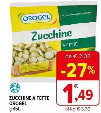 Iperal ZUCCHINE A FETTE OROGEL g 450 offerta