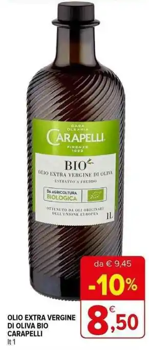 Iperal OLIO EXTRA VERGINE DI OLIVA BIO CARAPELLI lt 1 offerta