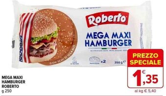 Iperal MEGA MAXI HAMBURGER ROBERTO g 250 offerta