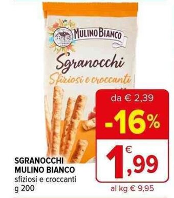 SGRANOCCHI MULINO BIANCO sfiziosi e croccanti g 200