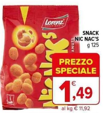 Iperal SNACK NIC NAC'S g 125 offerta