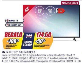 LG TV LED 43" 43UR78006LK
