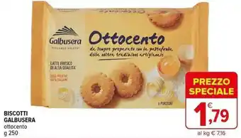 Iperal BISCOTTI GALBUSERA ottocento g 250 offerta