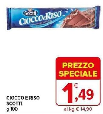Iperal CIOCCO E RISO SCOTTI g 100 offerta